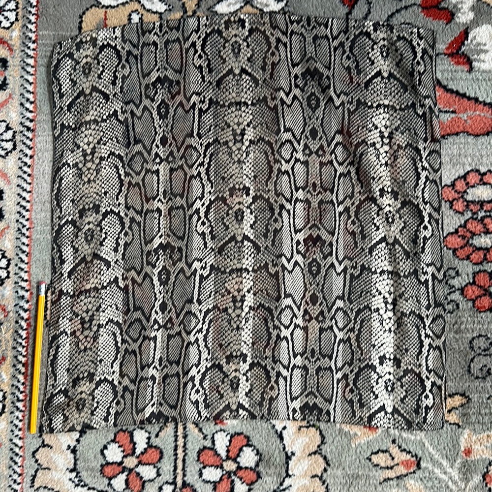 Snake print silk scarf